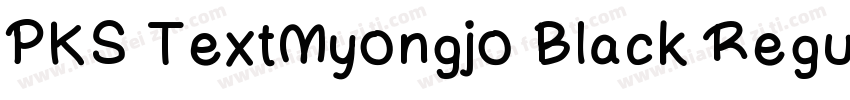 PKS TextMyongjo Black Regular字体转换